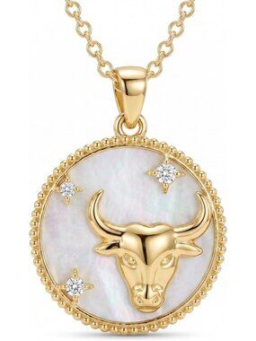 Gold-Shell Taurus Constellation Necklace - Zodiac Jewelry Gift for Women